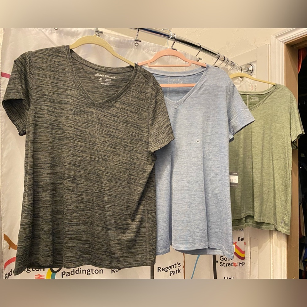 1 NWT 2 Like New Eddie Bauer Women's XL Gray FreeDry Top